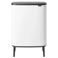 Brabantia Bo touch bin high 2x30 L, Wit< Prullenbakken