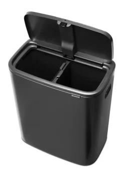 Brabantia Bo touch bin 2x30 L, Confident Grey< Prullenbakken