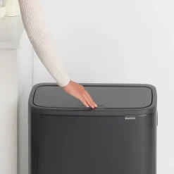 Brabantia Bo touch bin 2x30 L, Mat zwart< Prullenbakken