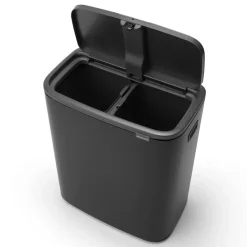 Brabantia Bo touch bin 2x30 L, Mat zwart< Prullenbakken