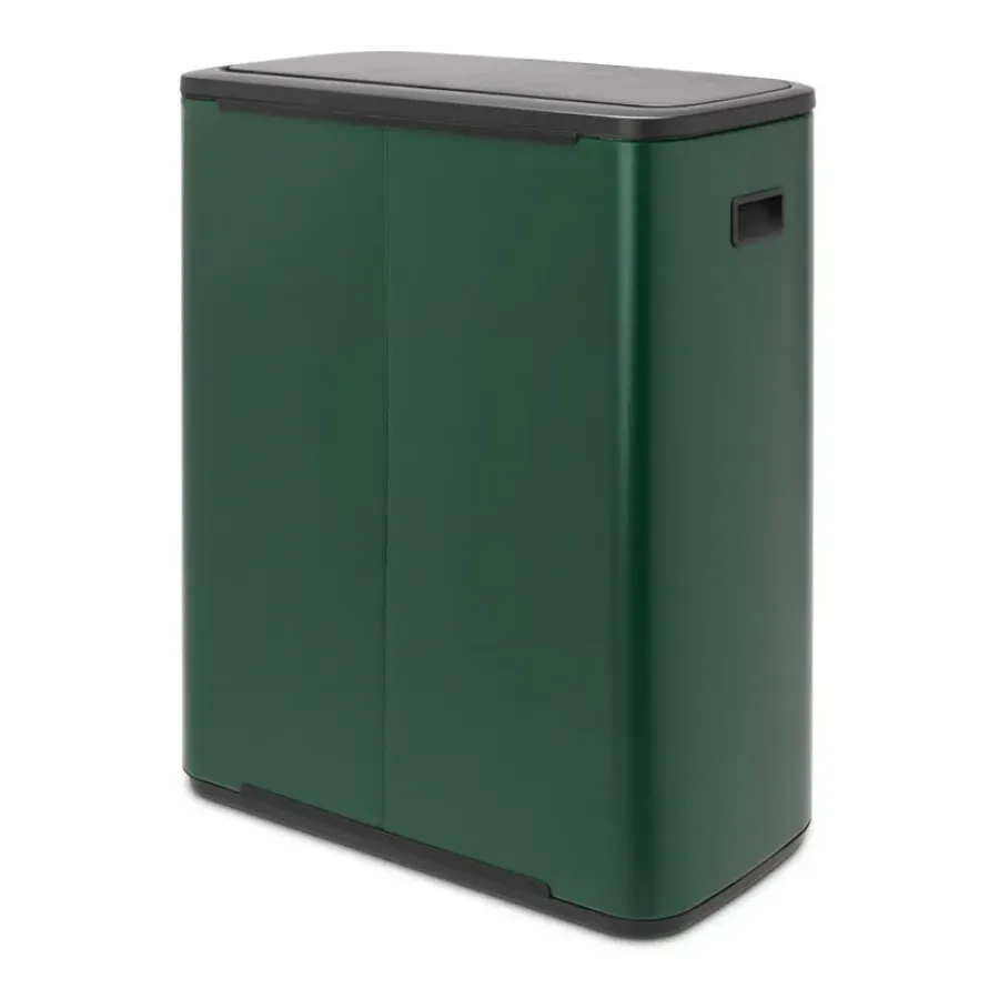 Brabantia Bo touch bin 2x30 L, Pine green< Prullenbakken