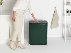 Brabantia Bo touch bin 2x30 L, Pine green< Prullenbakken