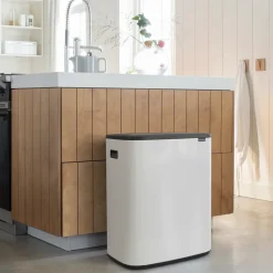 Brabantia Bo touch bin 2x30 L, Wit< Prullenbakken
