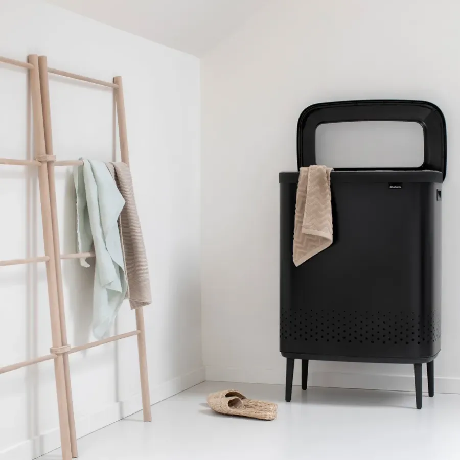 Brabantia Bo wasmand high 2x45 L, Matzwart< Wasmanden