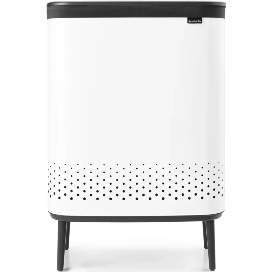 Brabantia Bo wasmand high 2x45 L, Wit< Wasmanden