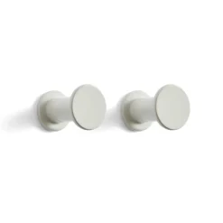 HAY Bolt haak 2-pack Ø2,8 cm, Light grey< Haken & Hangers