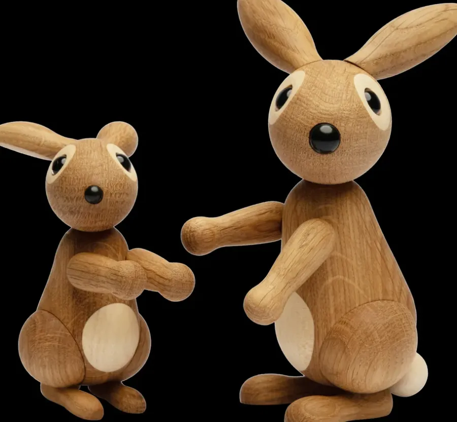 Spring Copenhagen Bonnie konijn decoratie 12,5 cm, Eik< Houten Beelden