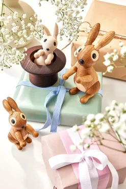 Spring Copenhagen Bonnie konijn decoratie 12,5 cm, Eik< Houten Beelden