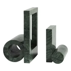 Woud Booknd boekensteun marmer, Groen< Decoratieve Accessoires