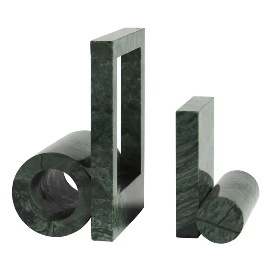 Woud Booknd boekensteun marmer, Groen< Decoratieve Accessoires