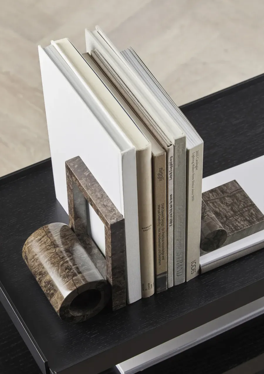 Woud Booknd boekensteun marmer, Bruin< Decoratieve Accessoires