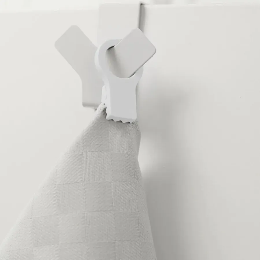 Bosign Loop clips voor theedoek 2-pack, Wit< Haken & Hangers