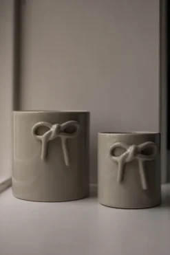 DBKD Bow pot Ø11 cm, Shiny mole< Bloempotten