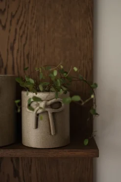 DBKD Bow pot Ø14 cm, Shiny mole< Bloempotten