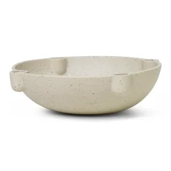 Ferm Living Bowl adventskandelaar keramiek large Ø27 cm, Lichtgrijs< Adventskandelaars & -Kaarsen