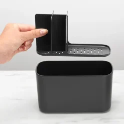 Brabantia ReNew badkamer caddy, Donkergrijs< Tandenborstelhouders