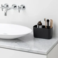 Brabantia ReNew badkamer caddy, Donkergrijs< Tandenborstelhouders