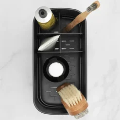 Brabantia ReNew badkamer caddy, Donkergrijs< Tandenborstelhouders
