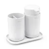 Brabantia ReNew badkameraccessoireset 3-delig, Wit< Zeepdispensers & Zeepschaaltjes