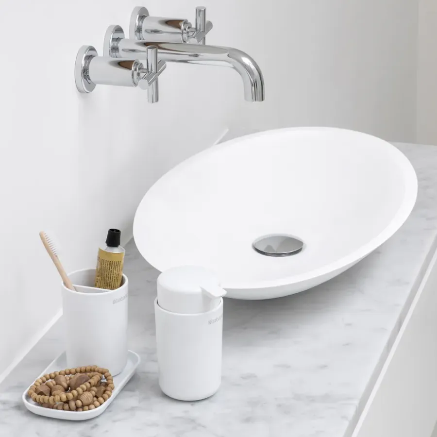 Brabantia ReNew badkameraccessoireset 3-delig, Wit< Zeepdispensers & Zeepschaaltjes