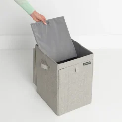 Brabantia stapelbare wasmand 35 l., Lichtgrijs< Wasmanden