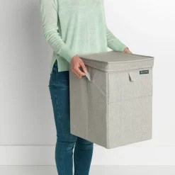 Brabantia stapelbare wasmand 35 l., Lichtgrijs< Wasmanden