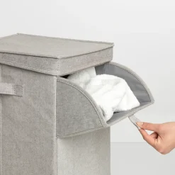 Brabantia stapelbare wasmand 35 l., Lichtgrijs< Wasmanden