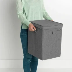 Brabantia stapelbare wasmand 35 l., Donkergrijs< Wasmanden
