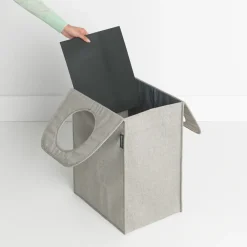 Brabantia waszak stof rechthoekig 55 liter, Lichtgrijs< Wasmanden