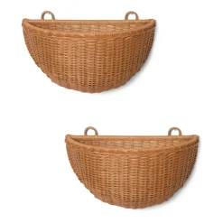 Ferm Living Braided wandmanden 2-pack, Natural< Opbergmanden