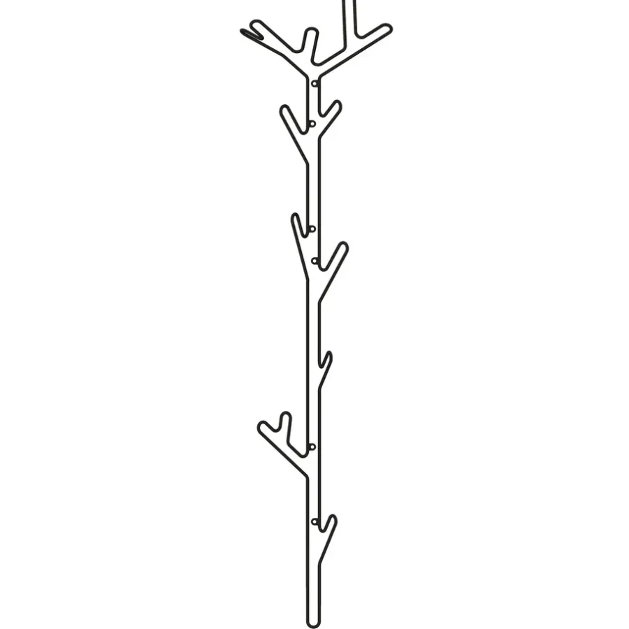 Maze Branch haak, zwart< Kapstokken & Hangrekken
