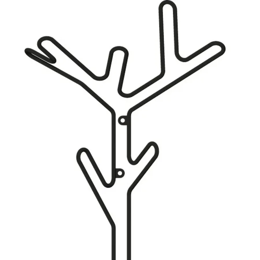 Maze Branch haak, zwart< Kapstokken & Hangrekken