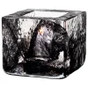 Kosta Boda Brick theelicht houder, zwart< Kaarsenhouders & Kaarsenborden