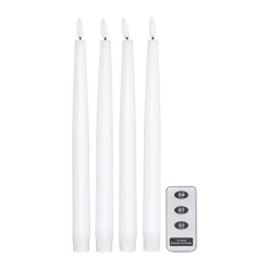 Scandi Essentials Bright ledkaarsen 28,5 cm 4-pack met afstandsbediening, Wit< Led-Kaarsen
