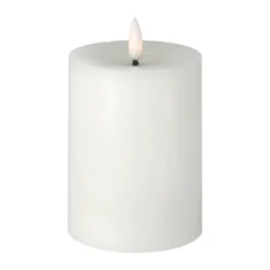 Scandi Essentials Bright Melt blokkaars led 12,5 cm, Wit< Led-Kaarsen