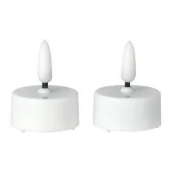 Scandi Essentials Bright waxinelichtjes led Ø3,8 cm 2-pack, White< Led-Kaarsen