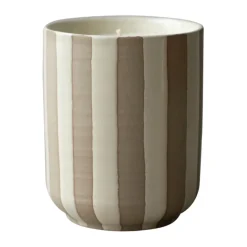 DBKD Burn geurkaars 60 u., Stripe creme< Geurkaarsen & Aroma Diffusers