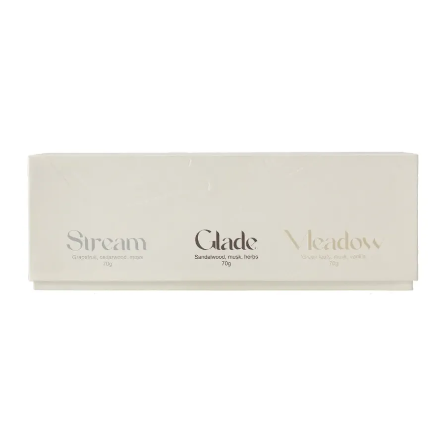 Scandi Living Cadeauverpakking geurkaars 70g 3-pack, Stream/Glade/Meadow< Geurkaarsen & Aroma Diffusers