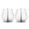 Georg Jensen Cafu waxinelichthouder 2-pack, roestvrij staal< Kaarsenhouders & Kaarsenborden