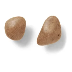 Ferm Living Cairn haak 2-delig, Oak< Haken & Hangers