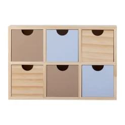 Bloomingville Calle boekenkast klein 6 laden 27x18 cm, Natuur< Opbergoplossingen Voor De Kinderkamer
