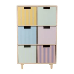 Bloomingville Calle boekenkast 6-lades 55x88,5 cm, Natuur< Planken & Planksystemen