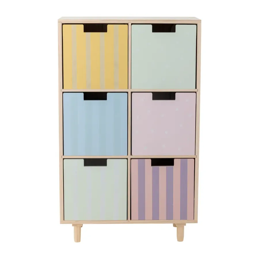 Bloomingville Calle boekenkast 6-lades 55x88,5 cm, Natuur< Planken & Planksystemen