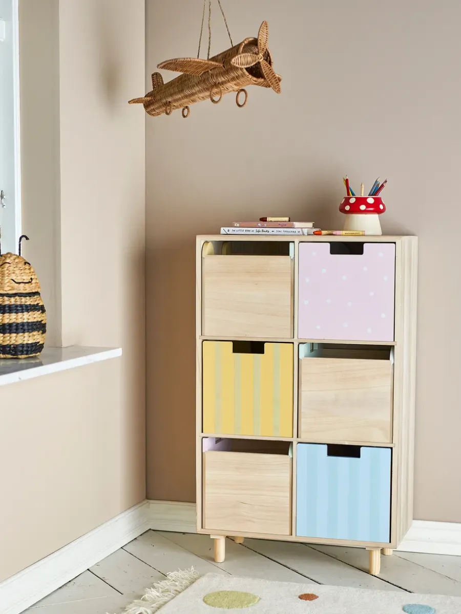 Bloomingville Calle boekenkast 6-lades 55x88,5 cm, Natuur< Planken & Planksystemen