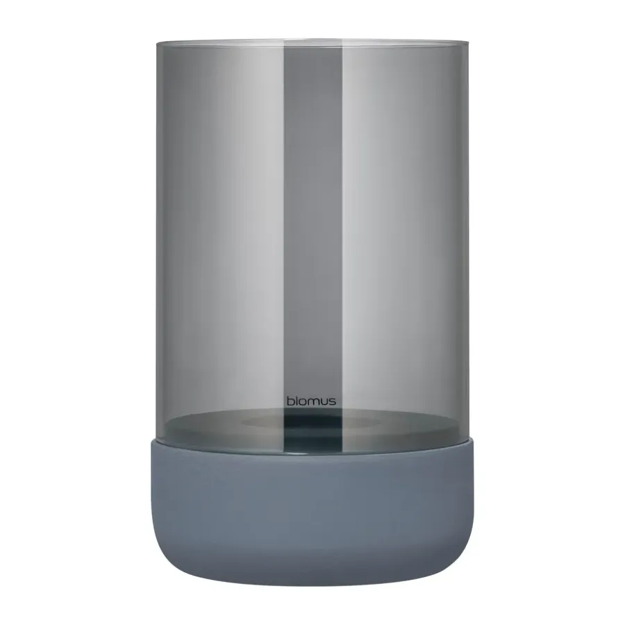 Blomus Calma windlicht Ø12 cm, Gray-smoke< Kaarsenhouders & Kaarsenborden