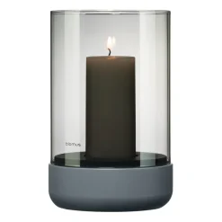 Blomus Calma windlicht Ø12 cm, Gray-smoke< Kaarsenhouders & Kaarsenborden