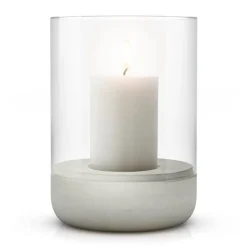 Blomus Calma windlicht Ø15 cm, Light grey< Kaarsenhouders & Kaarsenborden