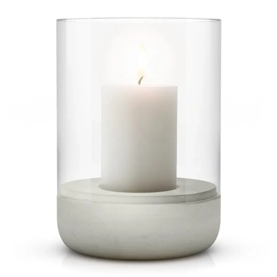 Blomus Calma windlicht Ø15 cm, Light grey< Kaarsenhouders & Kaarsenborden