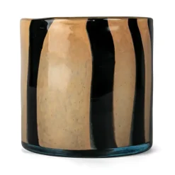 Byon Calore theelicht-vaas M Ø15 cm, Black-beige< Vazen
