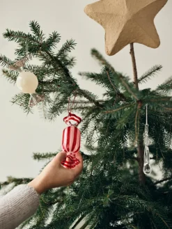 Broste Copenhagen Candy kerstboomhanger glas 2-delig, Crème< Kerstdecoraties